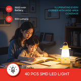 Sanford 8W Rechargeable LED Lantern with 3 Modes and 65-Hour Runtime | 40 SMD LEDs | 6V 5500mAh Battery