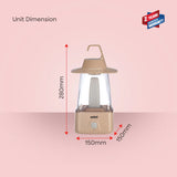 Sanford 8W Rechargeable LED Lantern with 3 Modes and 65-Hour Runtime | 40 SMD LEDs | 6V 5500mAh Battery