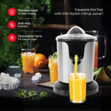 Sanford 2-in-1 Citrus Juicer with Adjustable Pulp Filter and Stainless Steel Housing