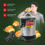 Sanford 2-in-1 Citrus Juicer with Adjustable Pulp Filter and Stainless Steel Housing