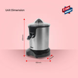 Sanford 2-in-1 Citrus Juicer with Adjustable Pulp Filter and Stainless Steel Housing