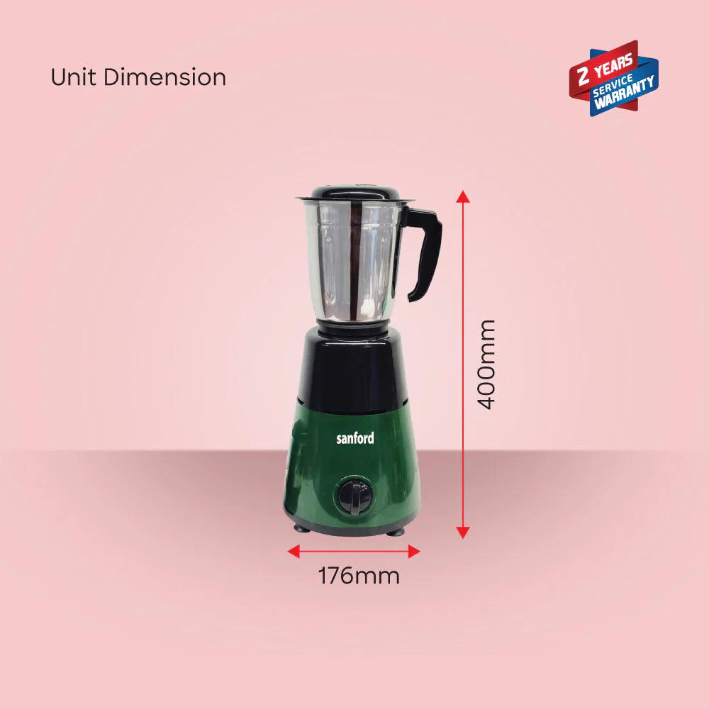 Sanford 550W Mixer Grinder | 1.2L Blending Jar & 0.4L Chutney Jar | 3-Speed Control | Stainless Steel Blades