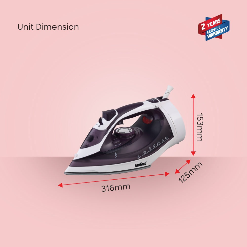 Sanford Cordless Steam Iron | 2200W | 360° Easy Dock | Ceramic Soleplate | 350ml Tank | 5 Steam Modes