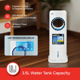 Sanford Bladeless Air Cooler 3.5L Tank 4 Wind Modes 70° Oscillation Remote Control 2 Year Warranty
