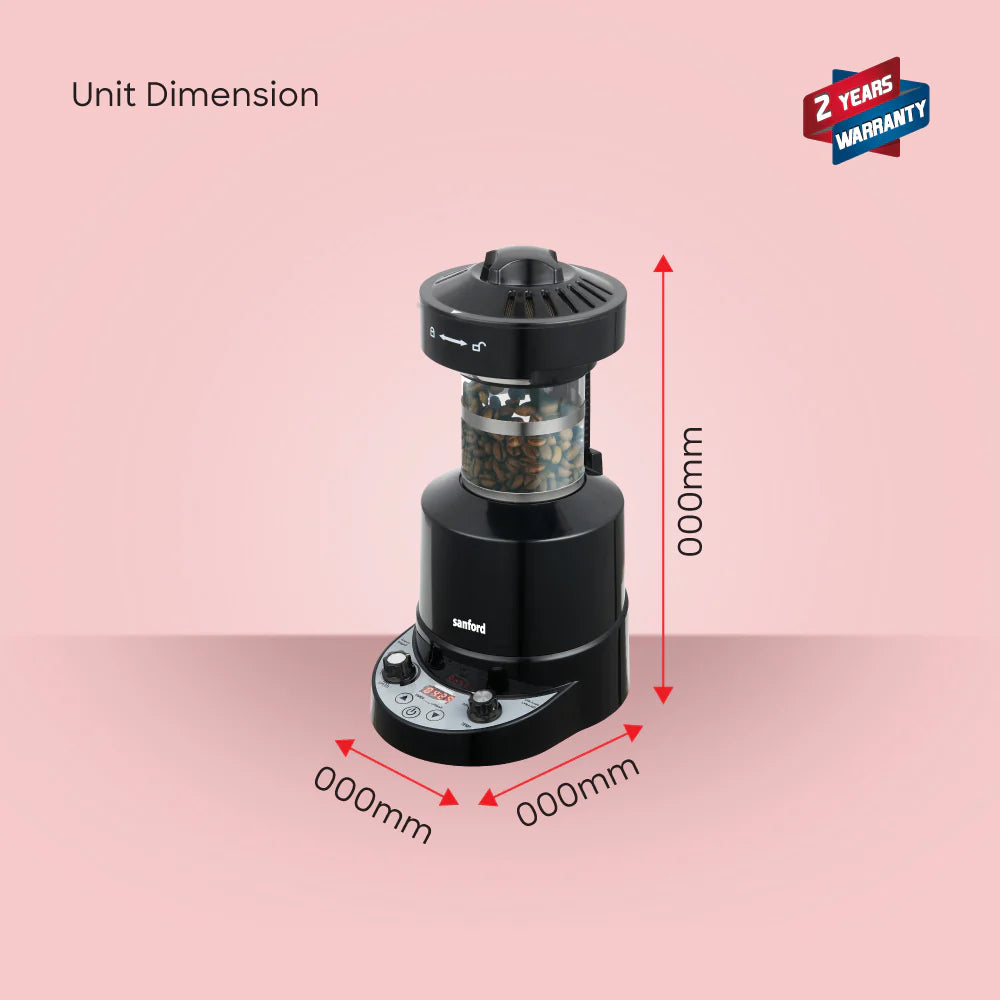 Sanford 2100W Electric Coffee Roaster with Air Roasting Technology and Digital LED Display
