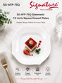 Signature Arris Square Glassware Plates – Scratch-Resistant & Dishwasher Safe - 7.5 inch Dessert Plate