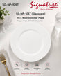 Signature Round Glassware Plates – Scratch-Resistant & Dishwasher Safe - 10.5 inch Dinner Plate