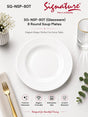 Signature Round Glassware Plates – Scratch-Resistant & Dishwasher Safe - 8 inch Soup Plate