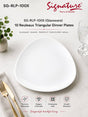 Signature Reuleaux Triangular Glassware Plates – Scratch-Resistant & Dishwasher Safe - 10 inch Dinner Plate