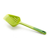Joseph Joseph Scoop Plus small slotted draining scoop and serving tool in green.