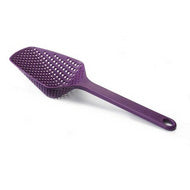 Joseph Joseph small scoop colander 30cm in aubergine, a draining scoop and slotted serving spoon.