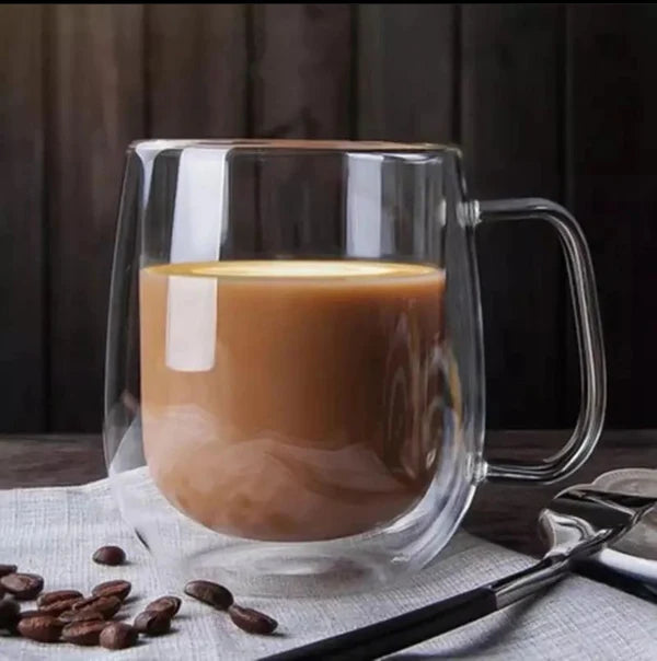 6pcs 350ml Heat Resistant Double Walled Mug