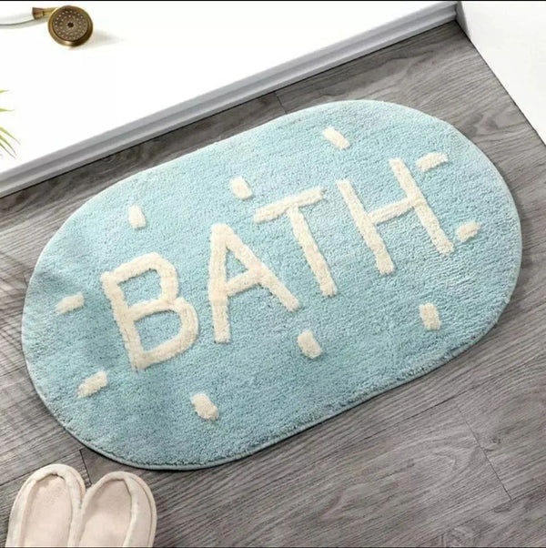 Soft oval bathroom/door mat