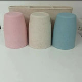 Wheat Straw Material Toothbrush Holder with 3 Cups