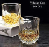 6pcs Short Bottom Crystal Glasses
