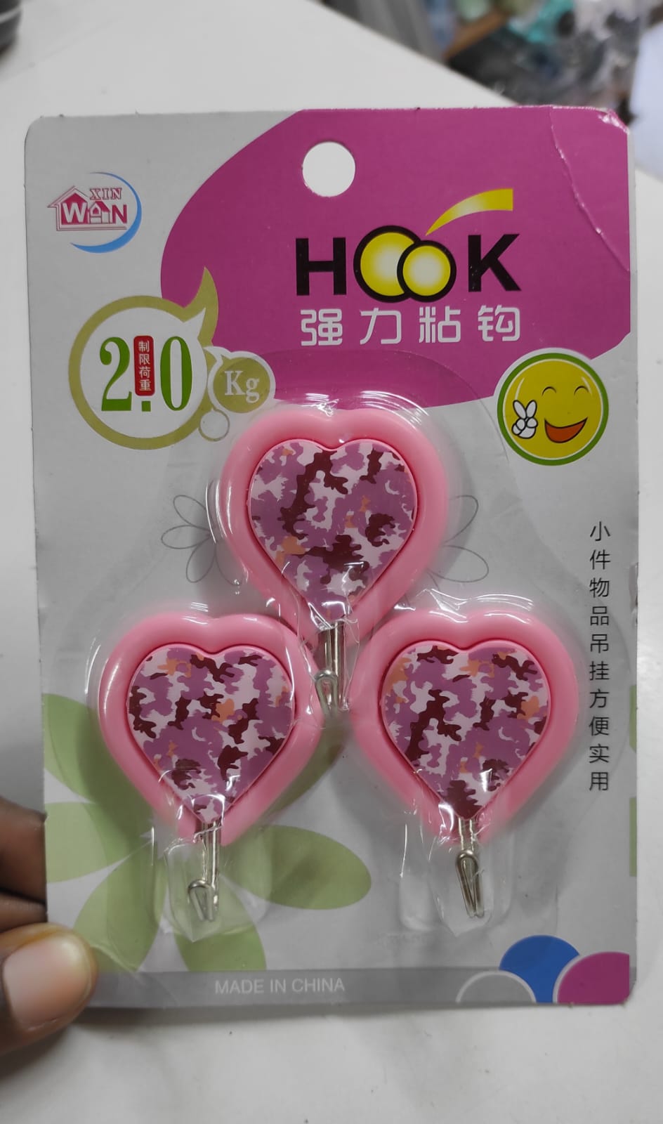 3pc set Self Adhesive Wall-Mounting Hooks