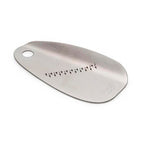 Joseph Joseph Shred-Line garlic and ginger grater in dishwasher-safe stainless steel.