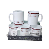 6pcs Signature Borosil Deco Mug 32cl
