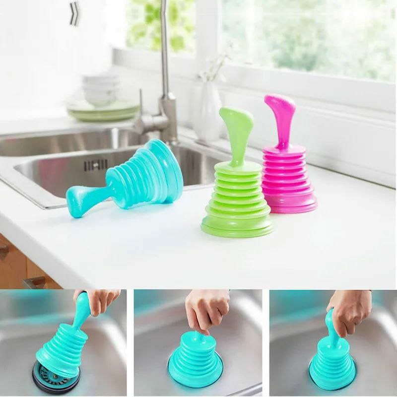 Silicone sink unblocker/plunger