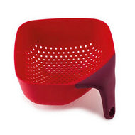 Joseph Joseph Square Colander medium in red with non-slip vertical handle