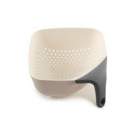 Joseph Joseph Square Colander small 16cm in white with non-slip vertical handle