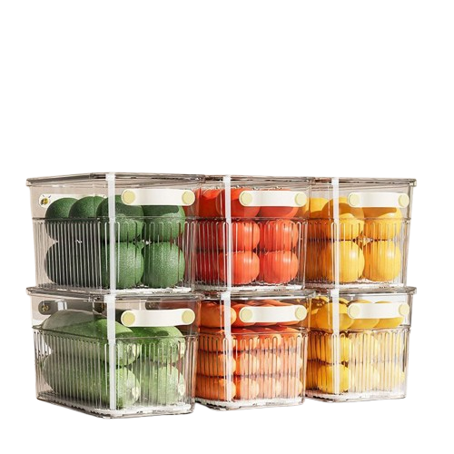 Stackable acrylic fridge containers