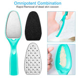 Stainless Steel Pedicure Kit Professional Exfoliation Calluses 7 Pcs Foot File Set For Women And Men At Home Or Travel Or Salon To Foot Care