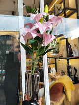 Table Top Big  Silver Potted Flowers