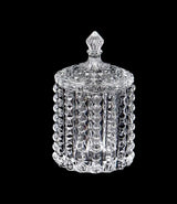 This elegant, eye catching, crisp white  glass sugar dish, vessel gives old school candy jar vibes