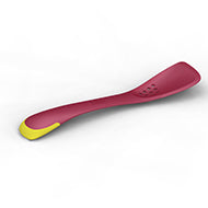 Joseph Joseph Uni-Tool 5-in-1 kitchen utensil in red, heat-resistant to 200°C.
