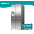 Hisense REF470DRZ 470L 4-Door Fridge with Ice Maker