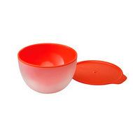 Joseph Joseph M-Cuisine cool-touch microwave bowl in stone and orange with vented lid
