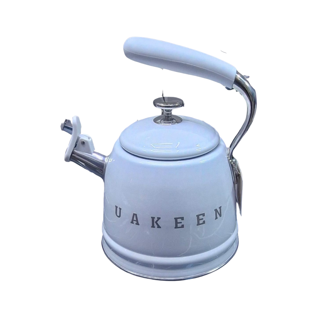 UAKEEN Germany Retro Whistling Kettle 3.5L with Silicone Handle – Stainless Steel, Induction Compatible