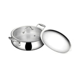 Stahl Stainless Steel Pot Triply Biryani Handi Cookware with Glass Deep 3-Layer Cooking Pot | Gas & Induction Compatible, Oven-Safe | Perfect for Pilau, Rice, Stews & Family Meals
