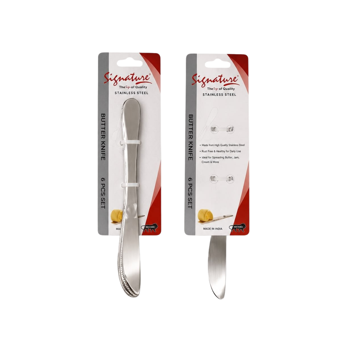 Signature Butter Knife 6-Piece Set – Premium Stainless Steel Spreaders