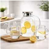 Danny Home 5-Piece Borosilicate Glass Teapot & Cups Set