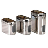 3pcs Stainless Steel Oval Storage Set (1500ml / 2000ml / 2500ml)