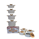 Redberry Bella Premium 4-Piece Plastic Designer Hotpot Set (1000ml / 2000ml / 3000ml / 4000ml)