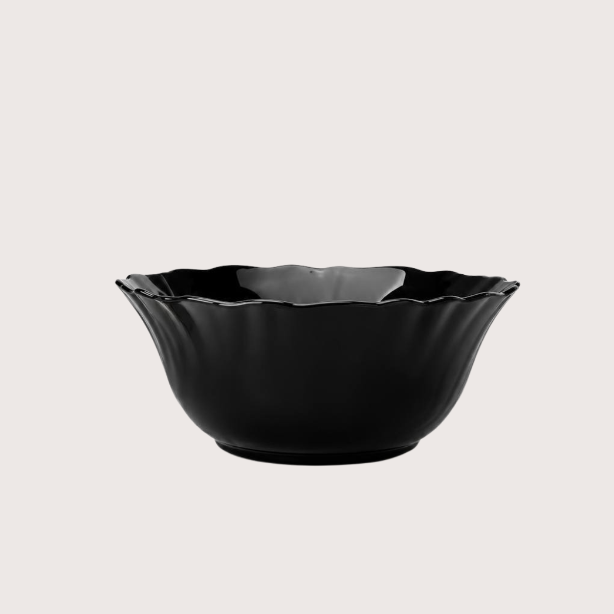 Signature 9" Black Salad Bowls – Premium Scratch-Resistant Glassware