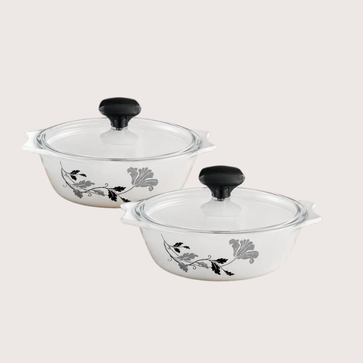 Signature Glass Casserole Dishes with Lids Kenya – 4-Pc Borosilicate Serving Set, Oven & Freezer Safe