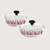 Signature Glass Casserole Dishes with Lids Kenya – 4-Pc Borosilicate Serving Set, Oven & Freezer Safe