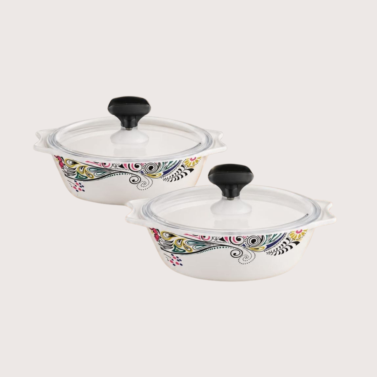 Signature Glass Casserole Dishes with Lids Kenya – 4-Pc Borosilicate Serving Set, Oven & Freezer Safe