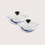 Signature Glass Casserole Dishes with Lids Kenya – 4-Pc Borosilicate Serving Set, Oven & Freezer Safe