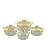 4Pc Plastic Hot Pot Set Thermal Insulated Casserole Rocco Hotpot Warmer Serving