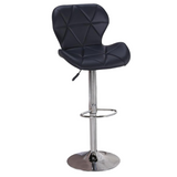 Bar Stool Swivel Bar Chair with Back,PU Leather Adjustable Counter Height Bar Stools，Breakfast Barstools with Footrest for Home Kitchen Island (Black)