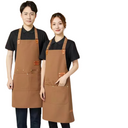 Canvas Chef Apron Cross Back Apron for Men and Women with Adjustable Straps and Large Pockets Canvas Apron