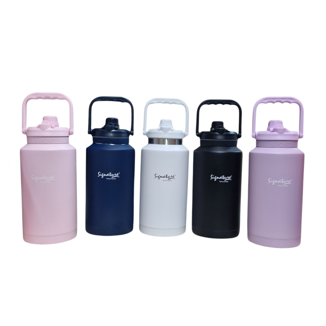 Signature SGYQ-1650P | 1650ML Stainless Steel Sports Water Bottle – Leak-Proof, Vacuum Insulated &amp; Colorful