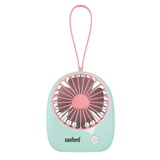 SANFORD Rechargeable Mini Fan USB Powered, 2400mAh Li-ion Battery, 6-Hour Run Time, 3-Speed Quiet Operation, Portable Desktop Fan with Overcharge Protection