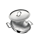 Stahl Stainless Steel Pot Triply Biryani Handi Cookware with Glass Deep 3-Layer Cooking Pot | Gas & Induction Compatible, Oven-Safe | Perfect for Pilau, Rice, Stews & Family Meals