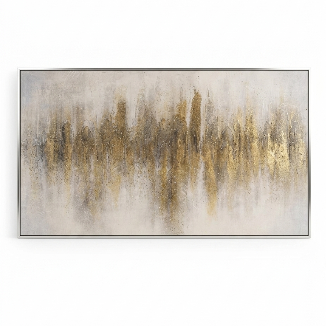 Modern Abstract Brushstroke Artwork – Warm Earthy Tones